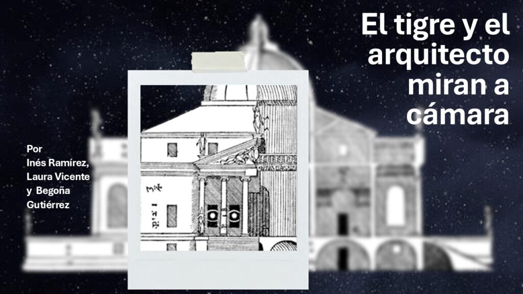 El tigre y el arquitecto miran a cámara